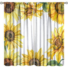 Sunflower Curtains Rustic Farmhouse Yellow Floral