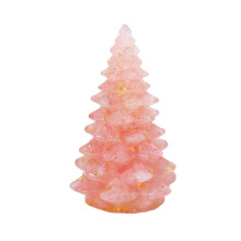 Pink Crystal Christmas Tree Ornament Resin 1 pc