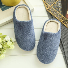 Women Men Winter Warm Fleece Anti-Slip Slippers Indoor House Shoes Lovers Home Floor Slippers Shoes