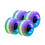 Luminous Quad Roller Skate Wheels with Bearings Pink 4 pcs 1