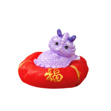 Mini Dragon Ornament Bright Colors Cute Dragon Figurine Resin Ornament for Home New Year Decorations