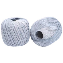 2 Rolls Fine Cotton Yarn Segmental Dyed Silk Thread for Crochet and Knitting Projects Type 23