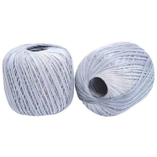 2 Rolls Fine Cotton Yarn Segmental Dyed Silk Thread for Crochet and Knitting Projects Type 23