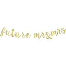 50th Birthday Banner Gold Glitter Pre-Strung