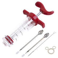 Meat Injector Kit Plastic 1-oz Marinade Syringe for Turkey