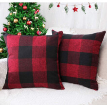 Housses de coussin de Noël style ferme, 45 x 45 cm (lot de 2)