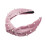 Fascia per capelli in velluto con perle finte, rosa, per donna 1