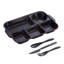 Plateau à assiettes compartimenté à 5 niveaux, sans BPA, 1 pièce
