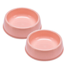 Plastic Non-Skid Pet Dog Water And Food Bowl, 2-Pack, Holds Up to 4 Cups,Suitable for Indoor Small Pets Easily Clean Lovely Color