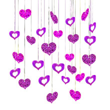 2026 New Balloon Rainwire Sequins Pendant Valentine's Day Wedding Supplies Wedding Room Decoration Love Sequins