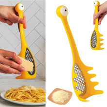 Creative Monster 2-in-1 Cheese Grater & Pasta Spoon – Funny Kitchen Gadget Gift, Compatible with Standard Bowls