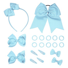 Conjunto de accesorios para el cabello para niñas pequeñas y adolescentes: conjunto de lazos para el cabello con pinzas, diademas y gomas para el