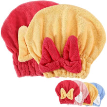 Microfiber Hair Towel Wrap for Women, New Super Absorbent Hair Towel Wrap for Wet Hair,Decorative Bow Hair Towel for Home, Head Towel Wrap for Women