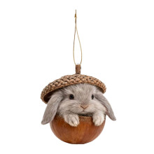 2026 New 3D Acrylic Flat Christmas Ornament Hooks: Hedgehog/Squirrel Hibernation Scene – Cute Pet Holiday Pendant Decor