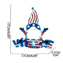 Miniature Red, White & Blue Gnome Garden Stake – Independence Day Decor, Compatible with Outdoor Spaces