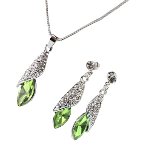 Ensemble de bijoux asymétriques collier et boucles d'oreilles en alliage
