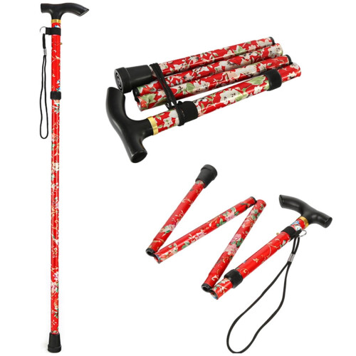 Walking Stick Adjustable Height Folding Lightweight Durable 2