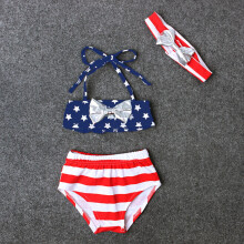 Toddler Girls 4th of July Swimsuit 3-Piece Set