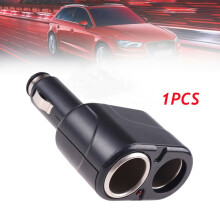 Two-Way Car Cigar Lighter Socket Adapter Splitter Charger Dual Ports Plug