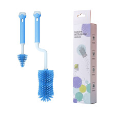 Boutique Baby Bottle Brush Kit: Soft Silicone, 360 Rotatable Pacifier & Nipple Brush, Travel Size – Compatible with Standard Bottles