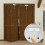 Metal Portable Door Lock for Double Doors White 1