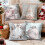 Housse de coussin de Noël en lin 45 x 45 cm 1
