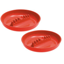 2PCS Ash Tray For Cigarettes & Cigar Round Plastic Melamine Tabletop Ashtrays, Assorted Colors - For Indoor/Outdoor, Patio, Restaurant Style