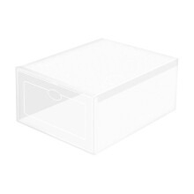 Boîte à chaussures en plastique avec couvercle opposé