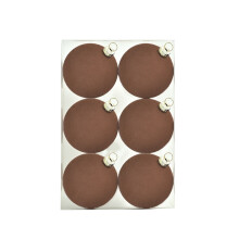 Velvet Christmas Balls Coffee 2.4 Inch 6 Pack