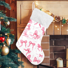 Christmas Stockings Pink Bows 17.7" Large Stocking Decoration 2 Pack