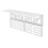 Metal Wall-Mounted Medal Display Rack with Shelf White 1