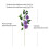 Ornamento de flor artificial de clematis roxa com folhas verdes. 3