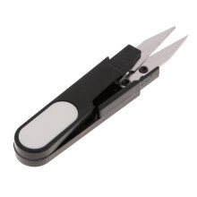 Mini sewing scissors with black handles