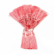 100pc 3'' DIY Craft Tassels Fringe Pendants Bookmark Bag Hanging curtain Decor-watermelon red-100pcs