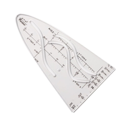 Parabola Stencil for Math, Office, and Art Use