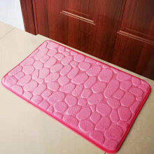 Tapis de bain en mousse à mémoire de forme rose antidérapant et absorbant 51 x 81 cm