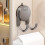 Suction Cup Double Head Hook Wall Mount Beige Gray 3.9x1.65 1