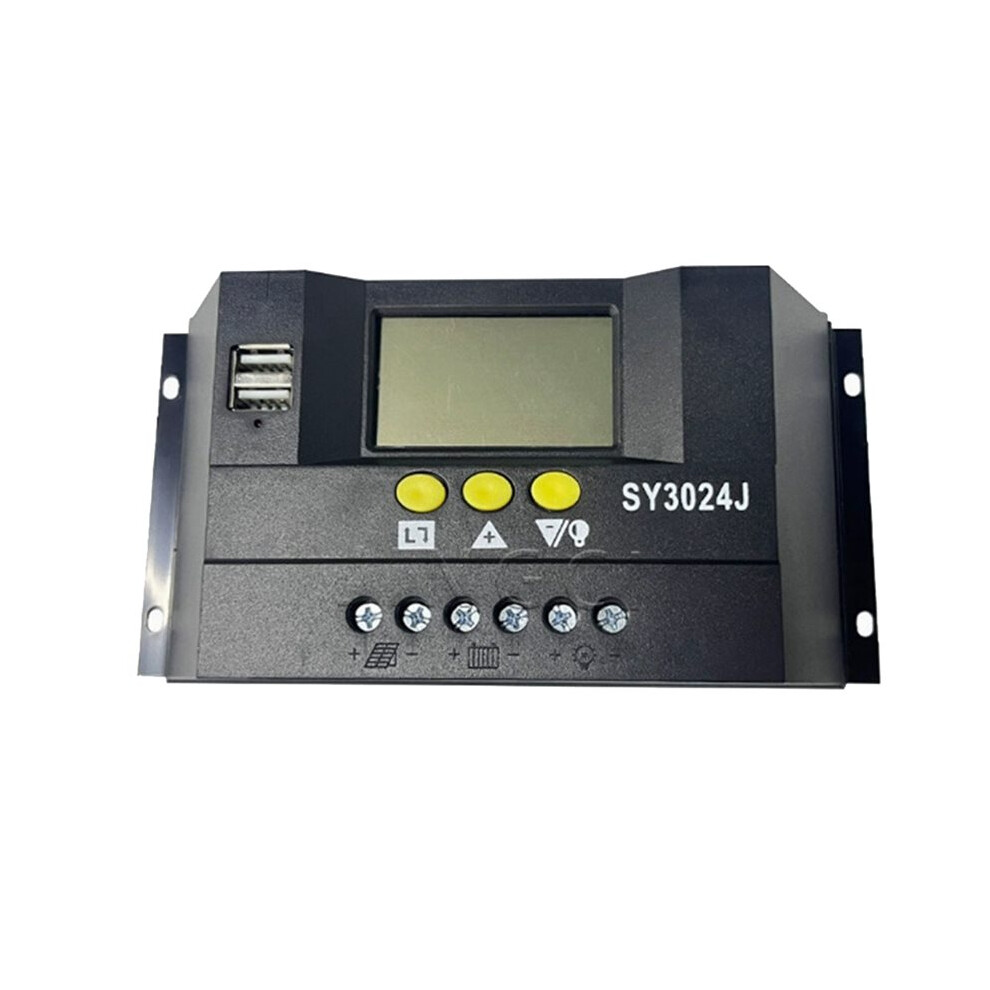 30A 12V/24V Auto Solar Panel Battery Charge Controller Lcd Display Backlight Solar Collector Regulator Cm3024z Dual Usb 6033226969794