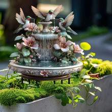Statue de colibri pour jardin, en acrylique, à planter, décoration extérieure