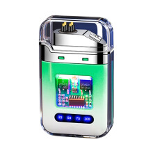 Briquet double arc, dégradé, coupe-vent et compact