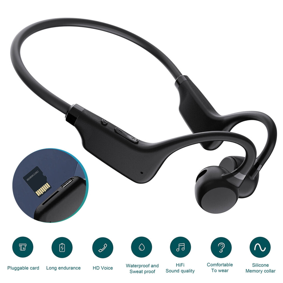 Bone Conduction Headphones Bluetooth 5.1 Open-Ear Sports 913466644643