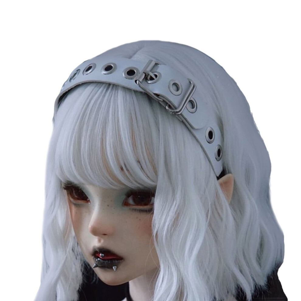 Devil Punk Rivet Headband PU Spiked Studded Hair Accessory