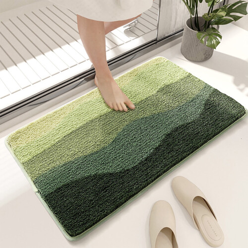 Badkamermat van microvezel, antislip, sneldrogend, groen