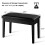 PU Leather Piano Bench with Storage and Locking Hinge Black 4