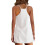Dames zomer mini-romperjurk met ingebouwde shorts, wit 6
