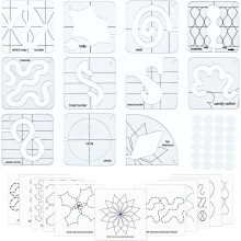 Acrylic Quilting Templates 6x6 Inch 11-Piece Set