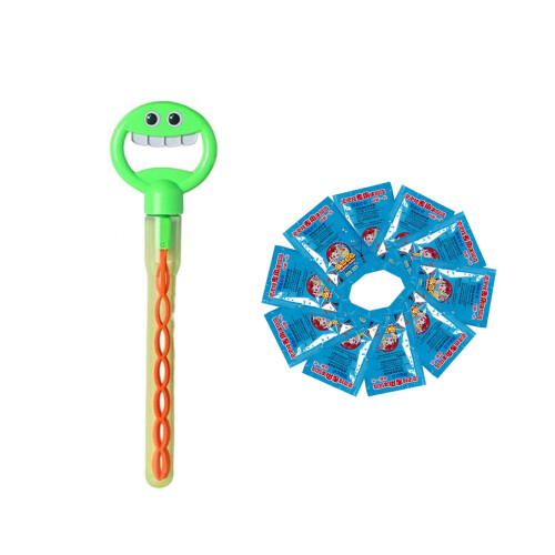 Smiling Face Bubble Wand with 10 Refills 32-Hole