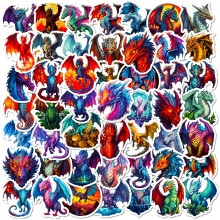 Fire Dragon Stickers Pack of 50 for DIY Notebook Decoration