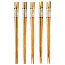 Baguettes en bambou réutilisables, 5 paires, 24 cm