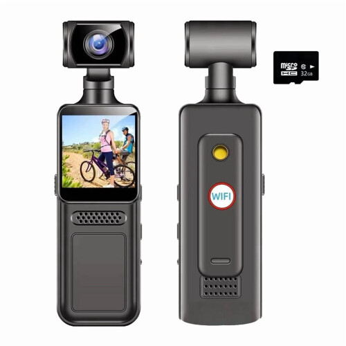 Κάμερα τσέπης δράσης 4K με περιστροφή 180 και Wi-Fi